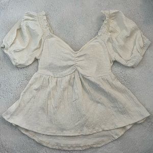 Altard State Cream Tie Back Top